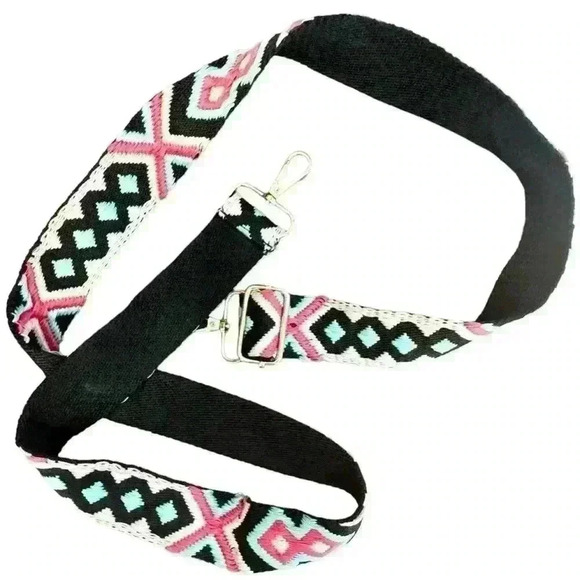 🌈 6/$60 Replacement Strap Camera Strap Gold Hardware Geometric Pattern - Picture 1 of 4